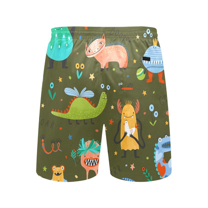 Monsters - Men's Mid-Length Beach Shorts