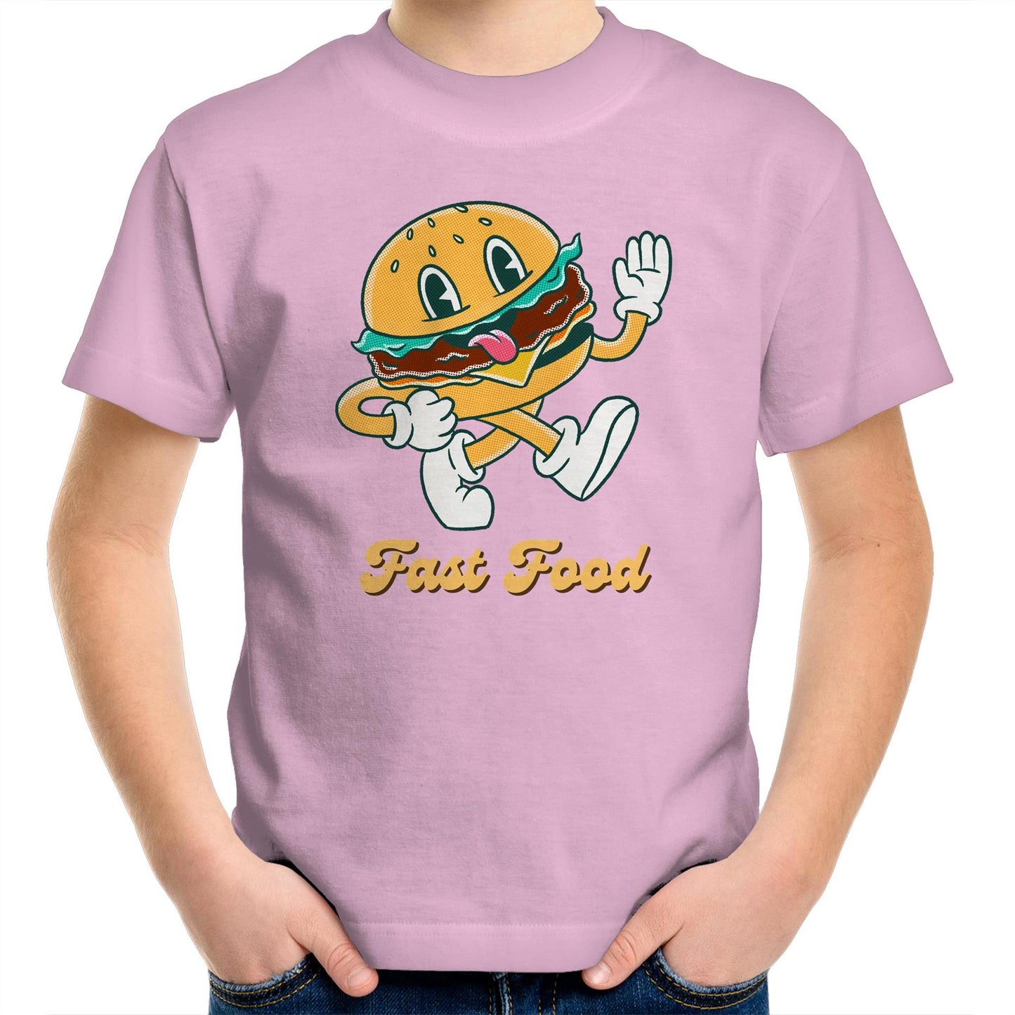 Fast Food, Hamburger - Kids Youth T-Shirt