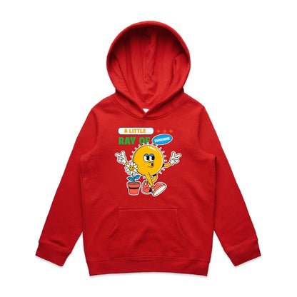 A Little Ray Of Sunshine - Youth Supply Hood Red Kids Hoodie Retro Summer