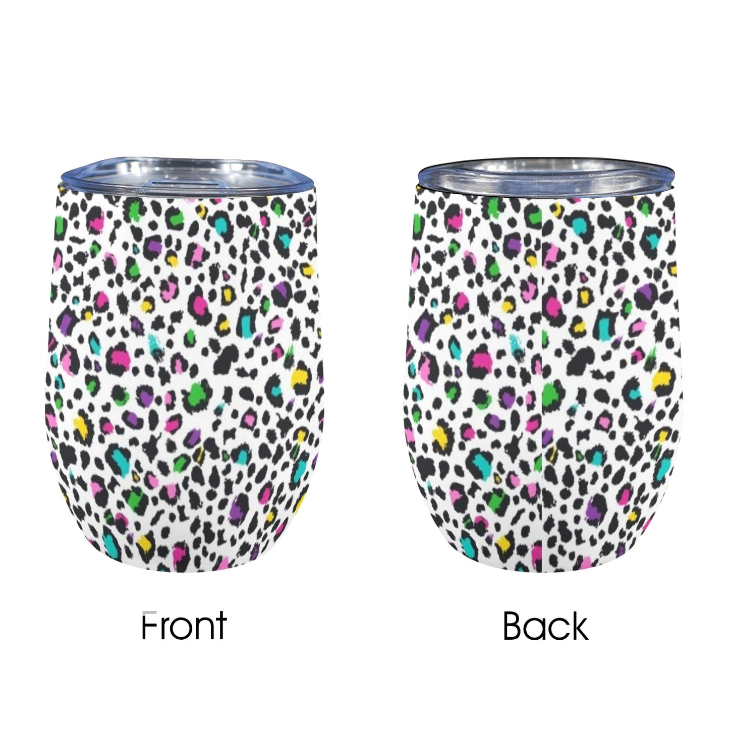 Animal Print In Colour - 12oz Wine Tumbler 12oz Wine Tumbler animal Printed Offshore