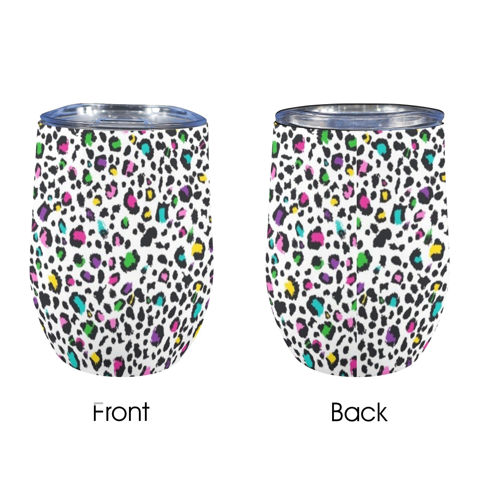 Animal Print In Colour - 12oz Wine Tumbler 12oz Wine Tumbler animal Printed Offshore