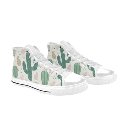 Cactus - Men's High Top Canvas Shoes