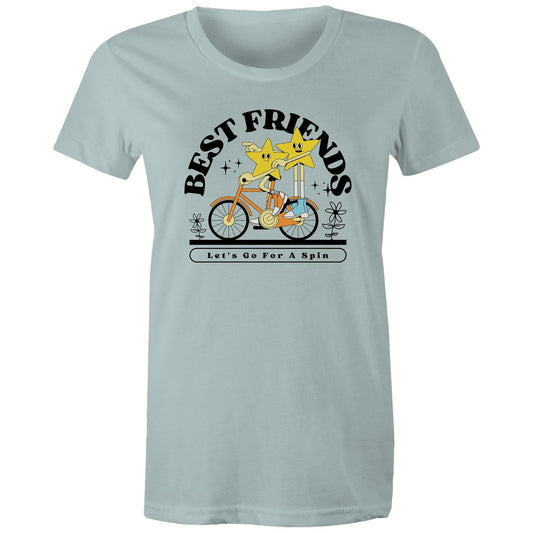 Best Friends, Riding A Bike - Womens T-shirt