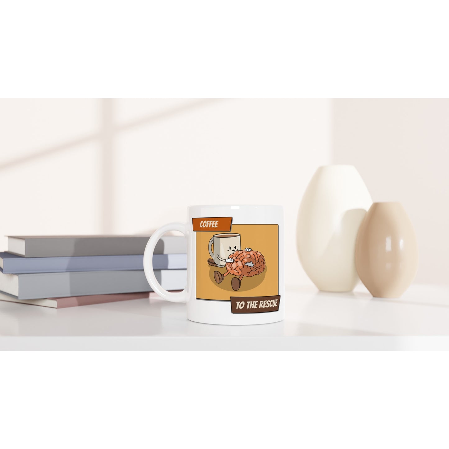 Coffee To The Rescue - White 11oz Ceramic Mug White 11oz Mug Coffee