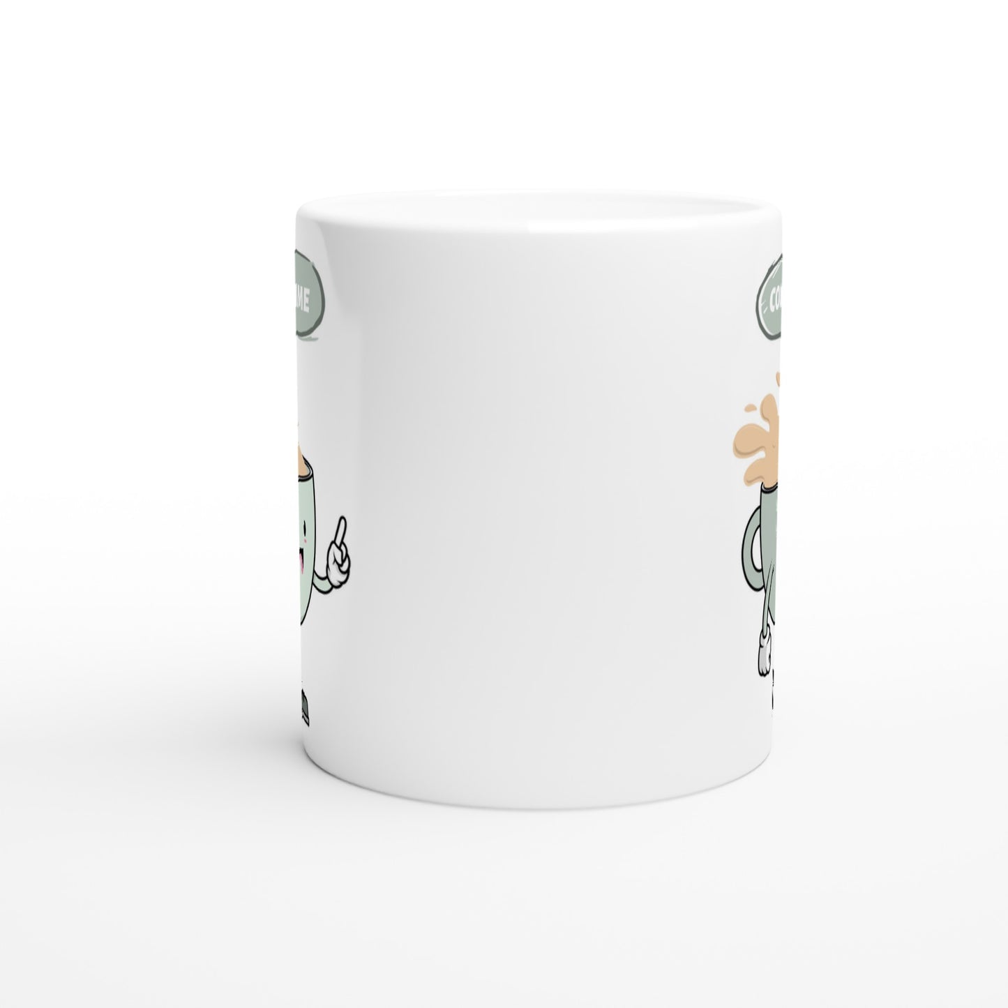 Coffee Time - White 11oz Ceramic Mug White 11oz Mug Coffee Globally Fulfilled