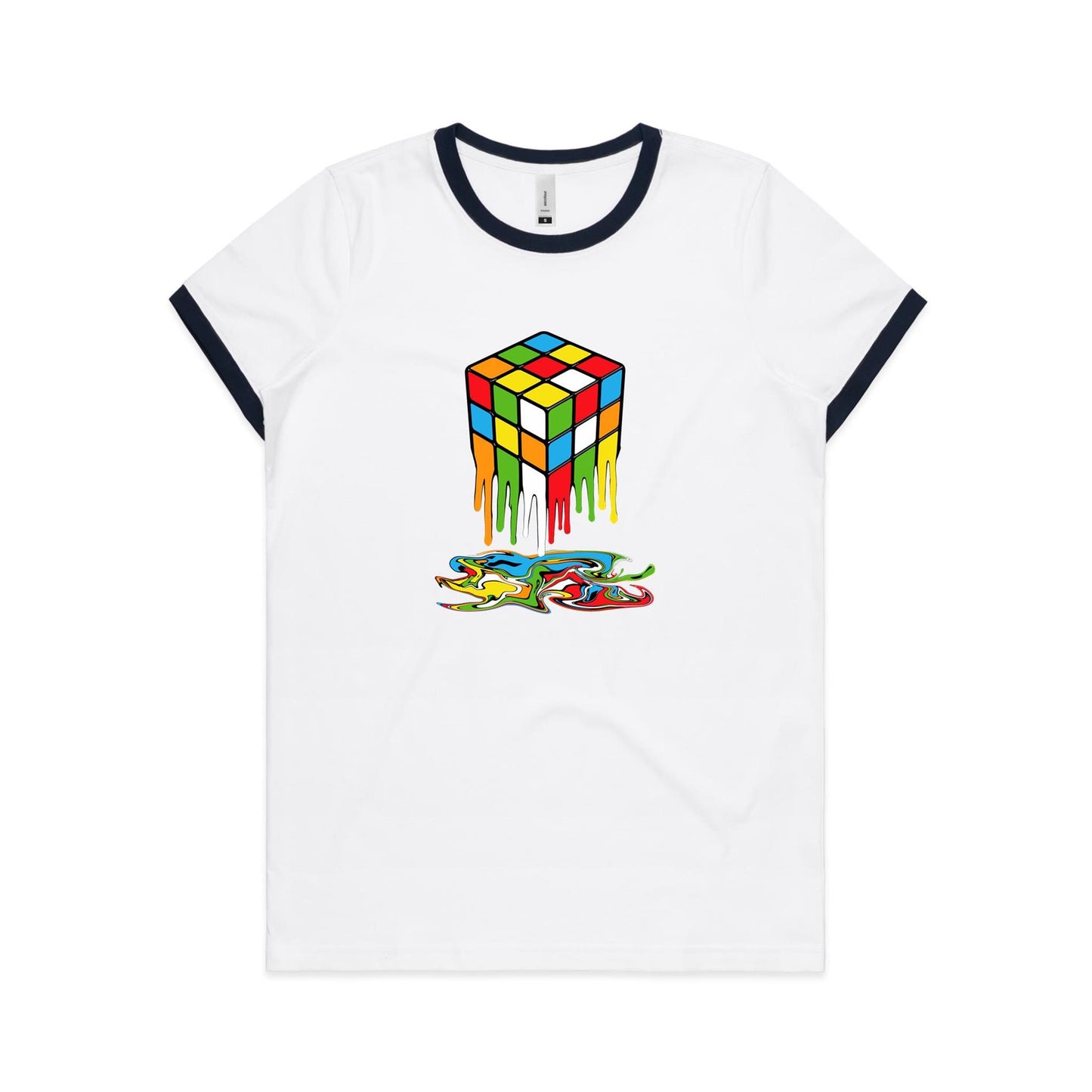 Melting Cube - Women's Ringer Tee