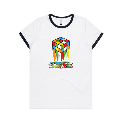 Melting Cube - Women's Ringer Tee