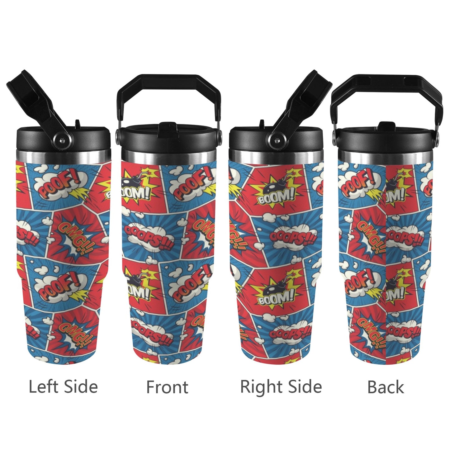 Comic Book - 30oz Tumbler with Top Handle