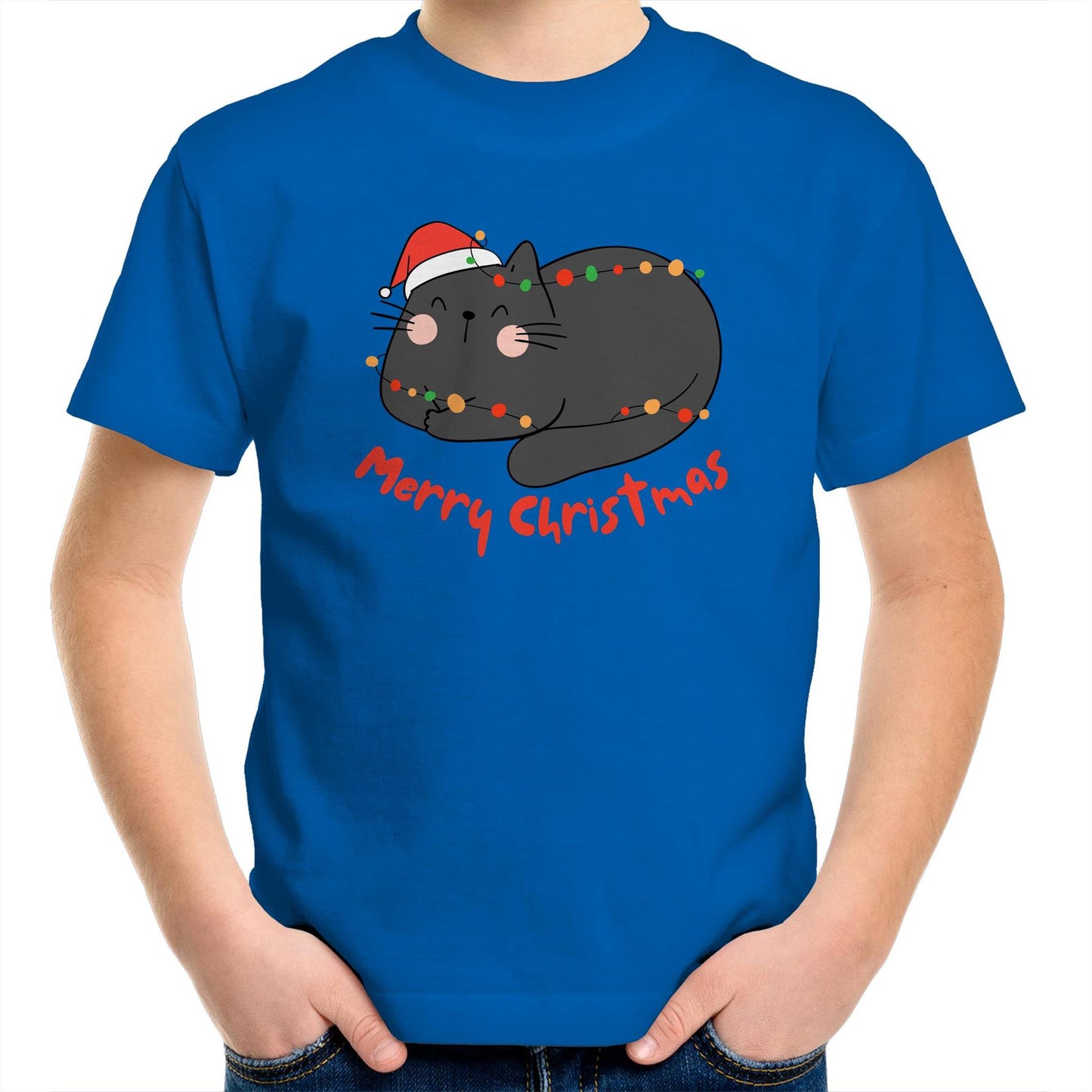 Cat Merry Christmas - Kids Youth T-Shirt