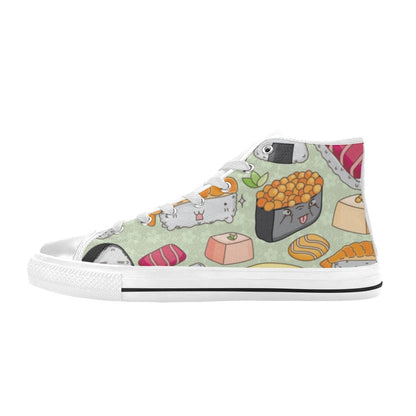 Sushi - Women's High Top Canvas Shoes