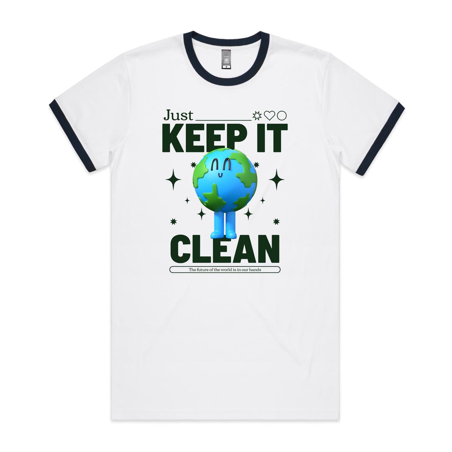 Earth, Just Keep It Clean - Staple Ringer Tee