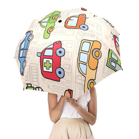 Kids Cars - Semi-Automatic Foldable Umbrella