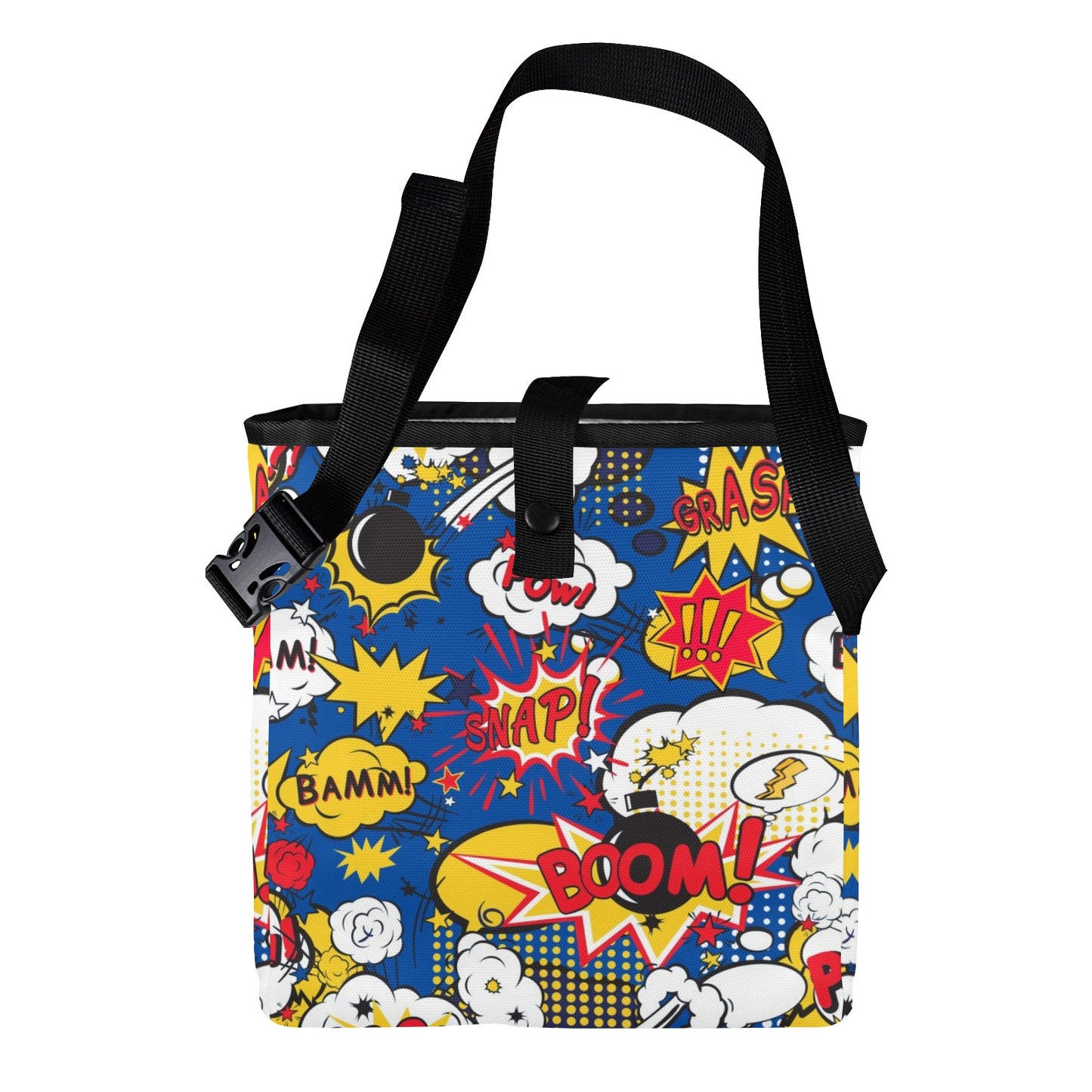 Blue Comic Book - Car Trash Bag