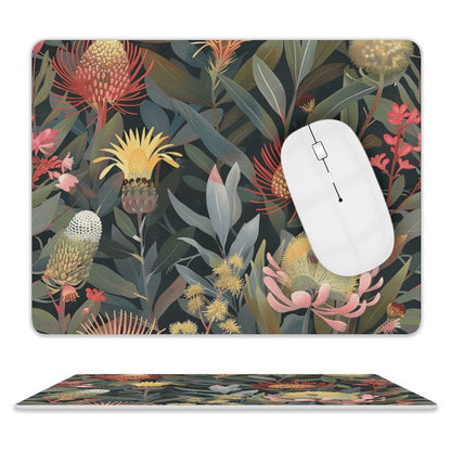 Australian Native Flowers - Leather Mouse Pad