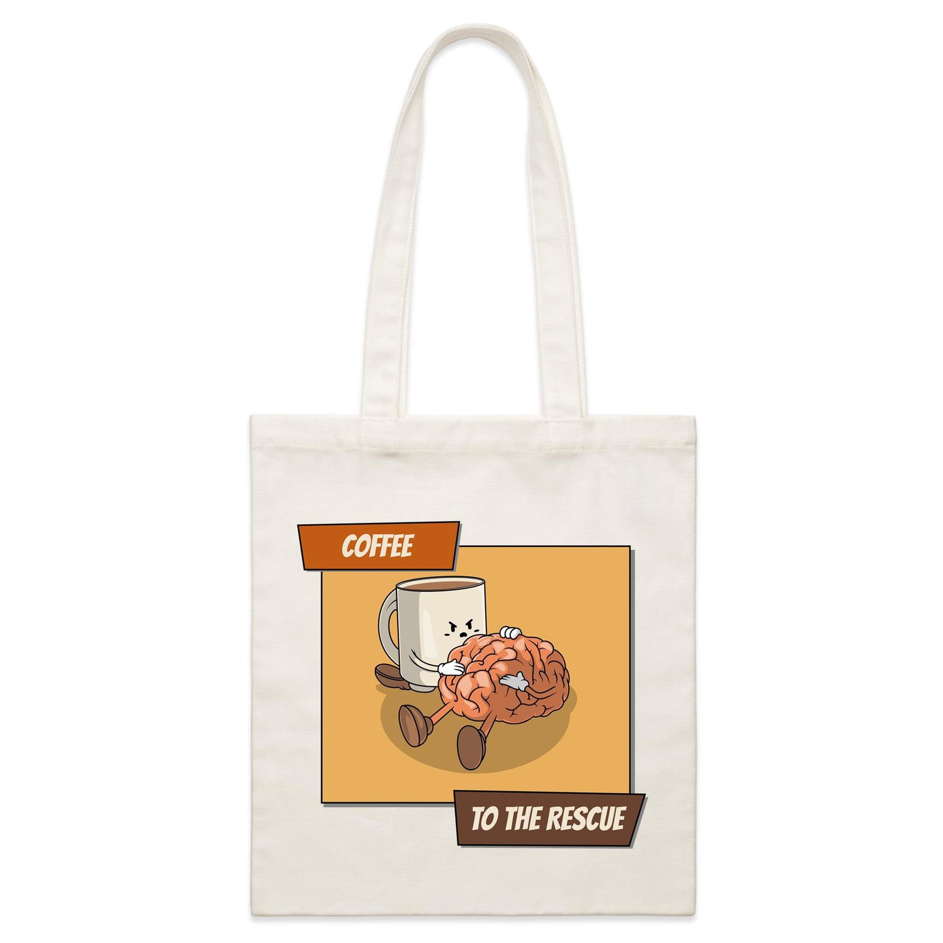 Coffee To The Rescue - Parcel Canvas Tote Bag Default Title Parcel Tote Bag Coffee