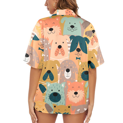 Lots Of Dogs - Womens Hawaiian Shirt