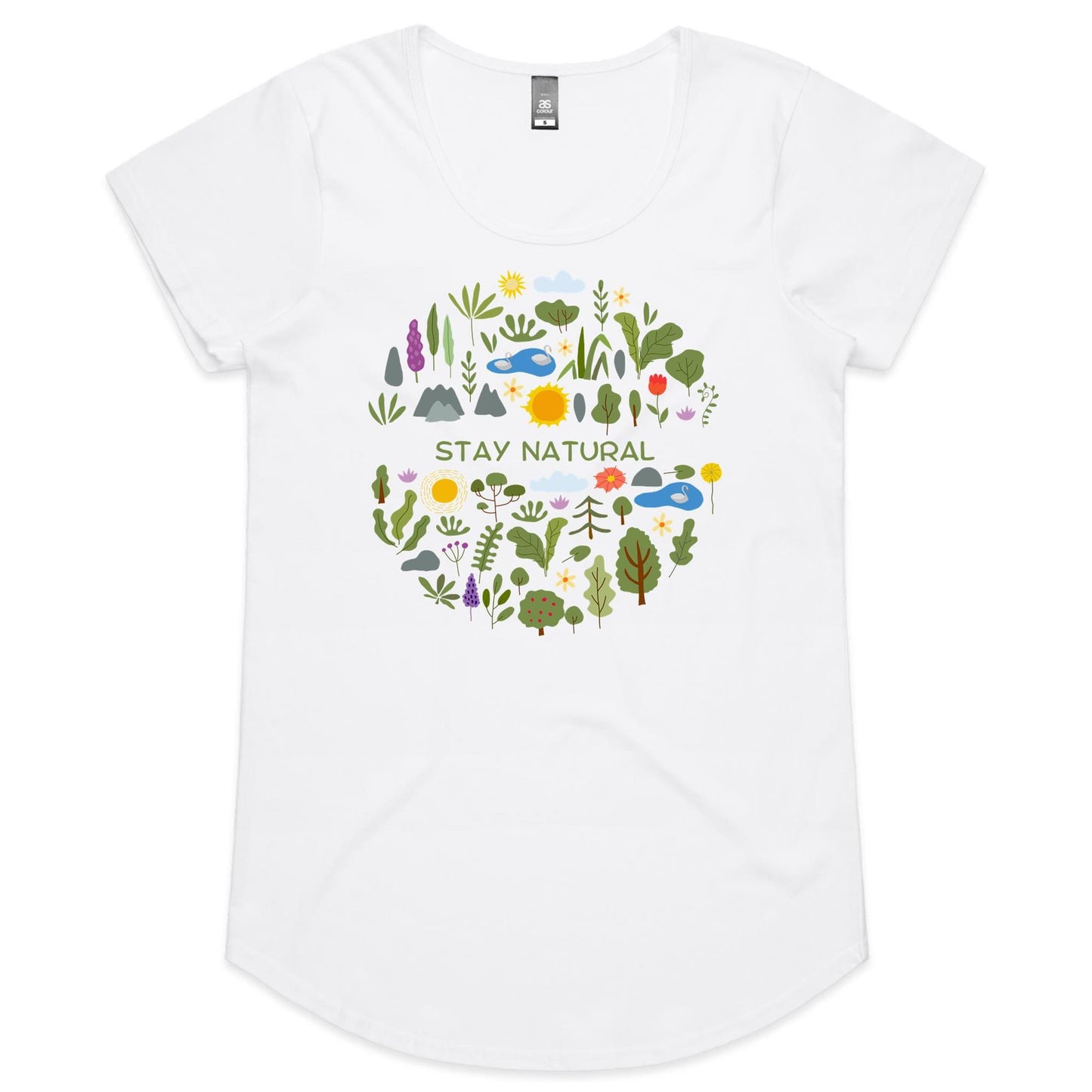 Stay Natural - Womens Scoop Neck T-Shirt