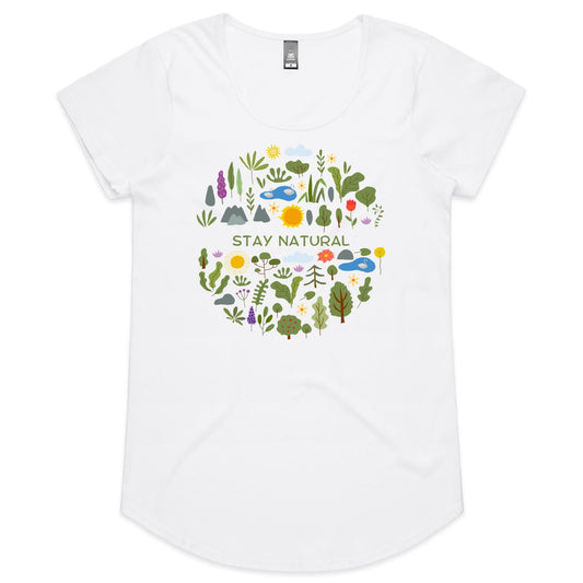 Stay Natural - Womens Scoop Neck T-Shirt