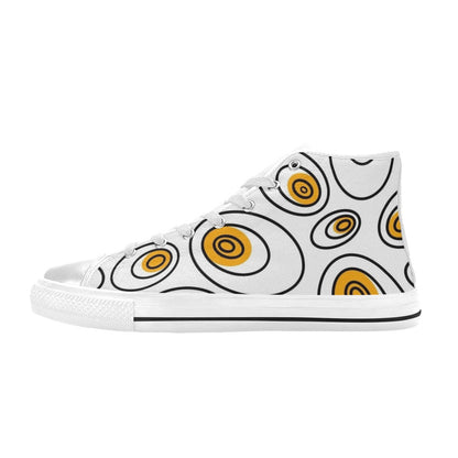 Abstract Eggs - Men's High Top Canvas Shoes