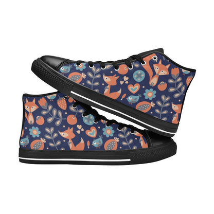 Cute Fox - Women's High Top Canvas Shoes