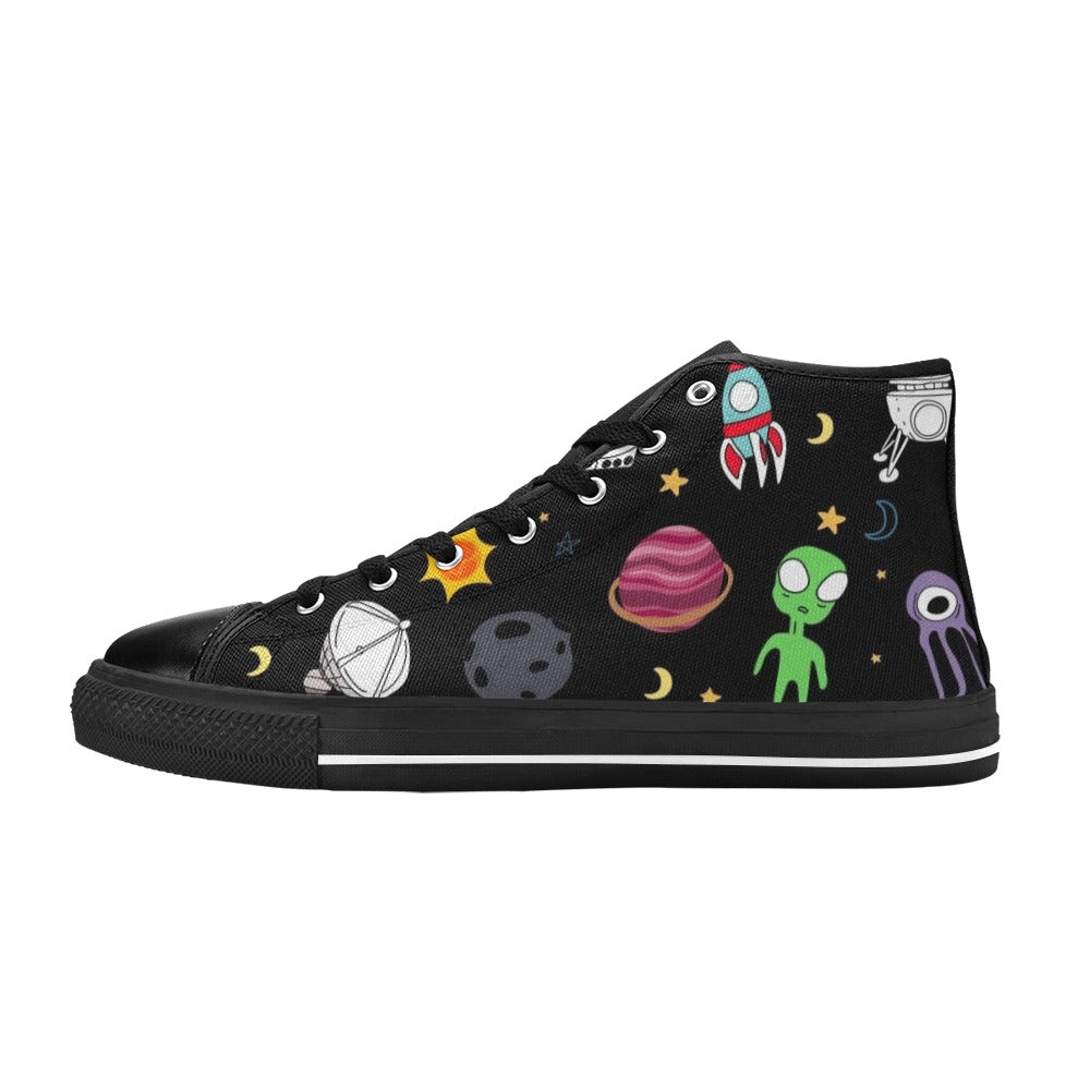 Kids Space - Men's High Top Canvas Shoes