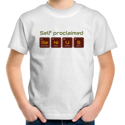 Self Proclaimed Genius, Periodic Table - Kids Youth T-Shirt