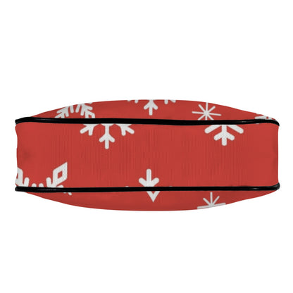 Red Snowflakes, Christmas - Small Shoulder Bag