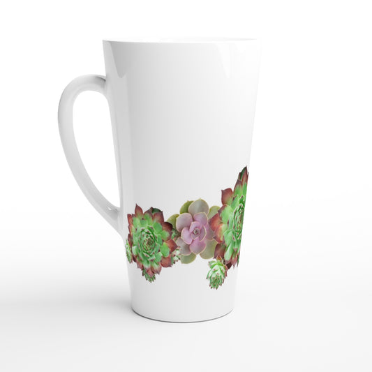 Cactus Garden - White Latte 17oz Ceramic Mug Default Title Latte Mug Plants
