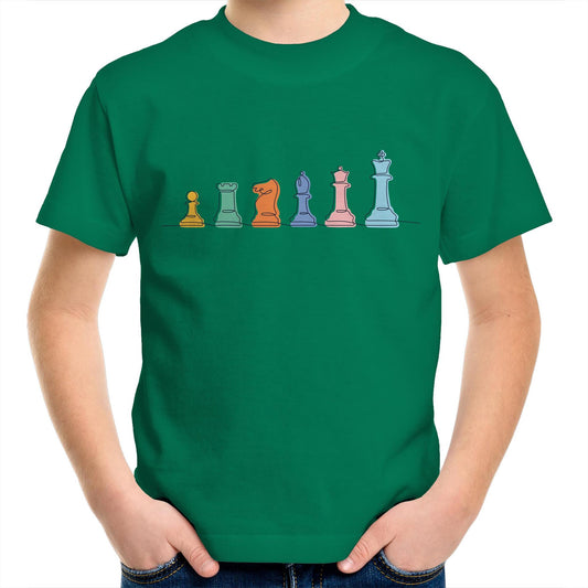 Chess - Kids Youth T-Shirt Kelly Green Kids Youth T-shirt Chess Games