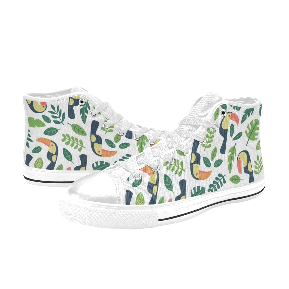 Toucans - Men's High Top Canvas Shoes