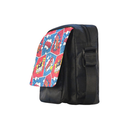 Comic Book Pop - Crossbody Nylon Bag Crossbody Bags comic Printed Offshore