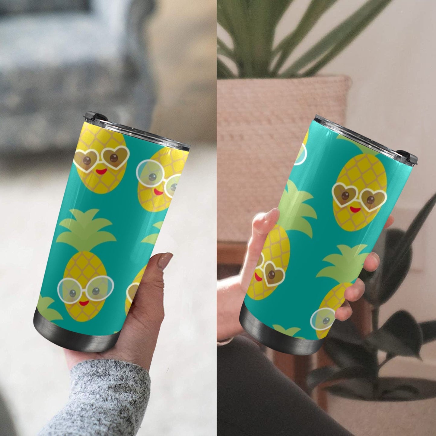 Pineapples With Glasses - 20oz Travel Mug / Tumbler