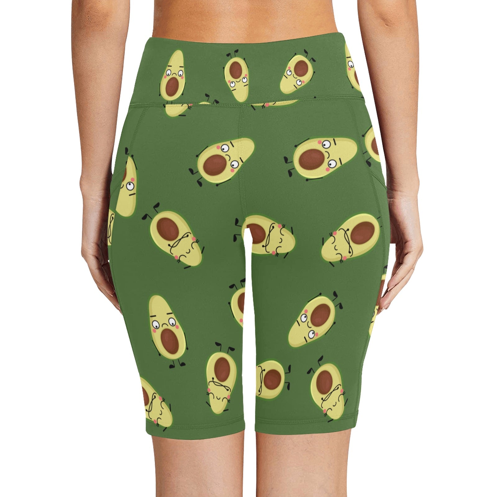 Avocado Characters - Women's Bike Shorts Womens Bike Shorts Printed Offshore