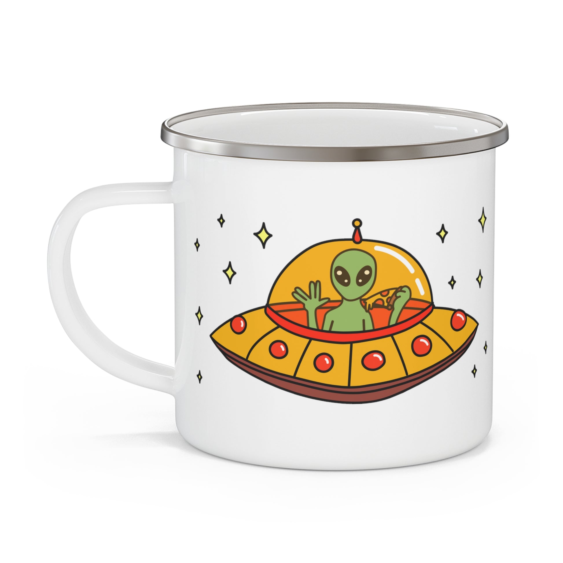 Alien Pizza - Enamel Mug Enamel Mug Food kids Sci Fi