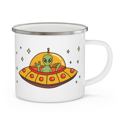 Alien Pizza - Enamel Mug Enamel Mug Food kids Sci Fi