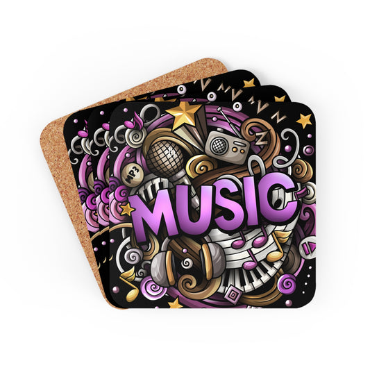 Music - Corkwood Coaster Set Coaster