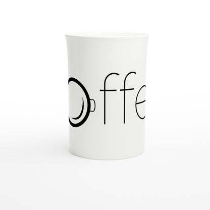 Coffee - White 10oz Porcelain Slim Mug Porcelain Mug Coffee