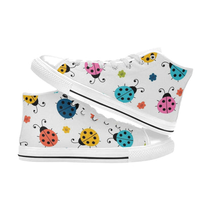 Ladybugs - Women's High Top Canvas Shoes