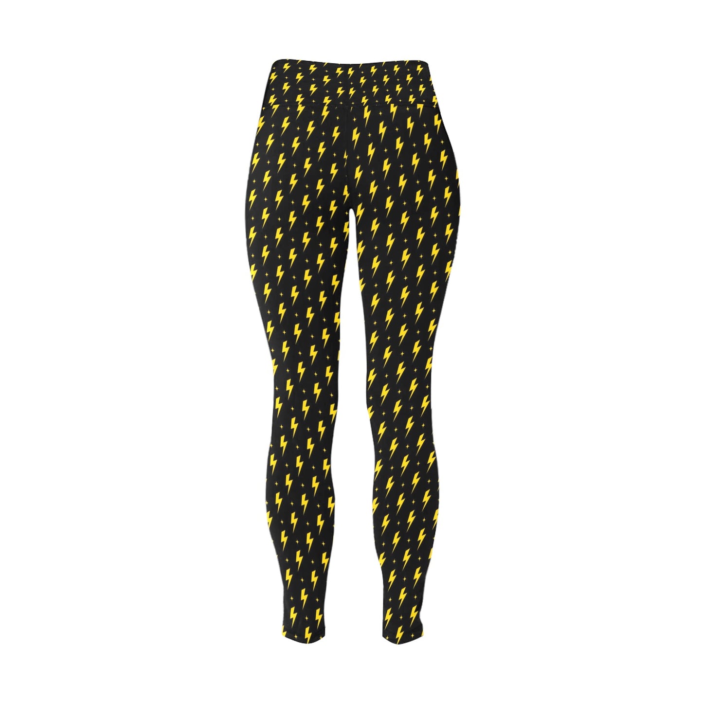 Yellow Lightning - Womens High Waist Leggings (Sizes 16-22)