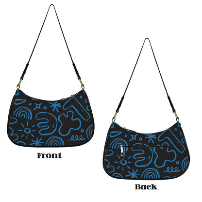 Blue Squiggle - Small Shoulder Bag