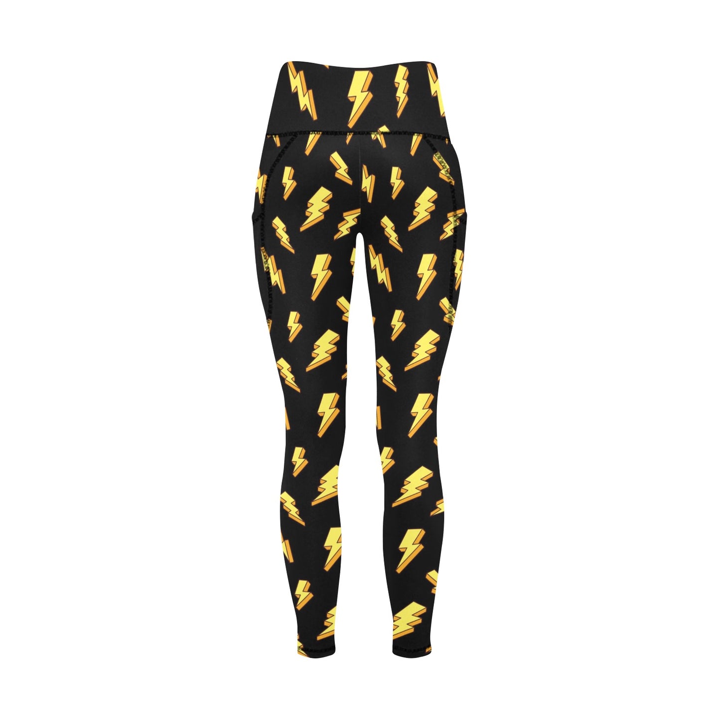 Lightning Bolts - Women's Leggings with Pockets