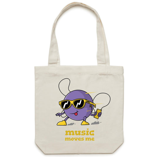 Music Moves Me - Canvas Tote Bag