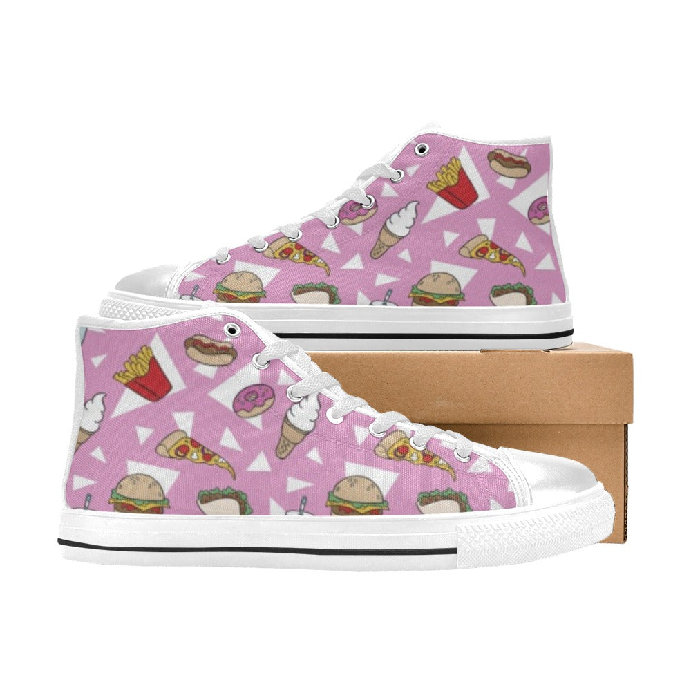 Fast Food - Kids High Top Canvas Shoes Kids High Top Canvas Shoes Food Printed Offshore