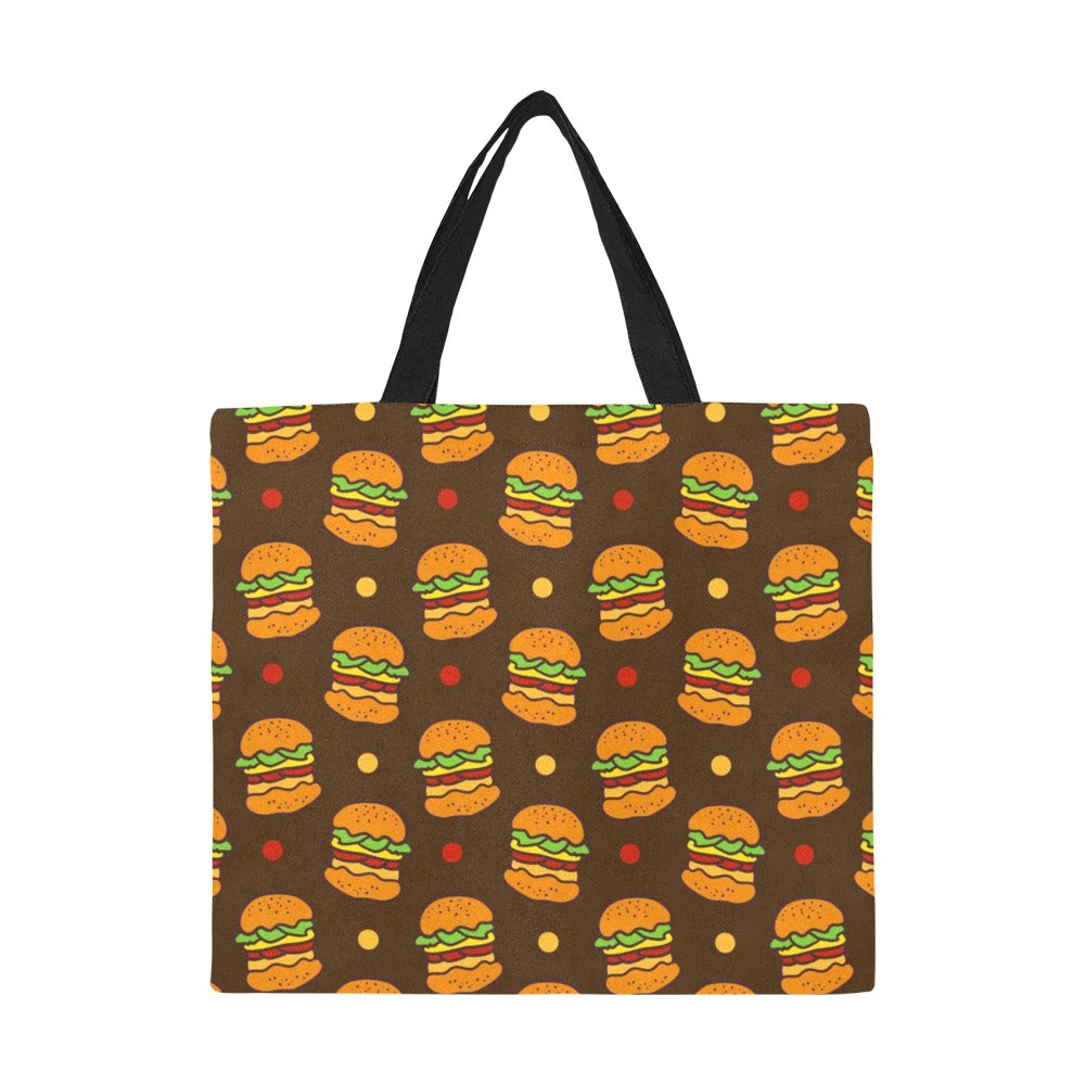 Burgers - Full Print Canvas Tote Bag Full Print Canvas Tote Bag