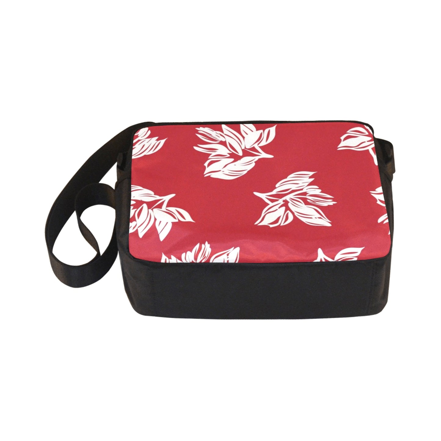 Red Retro Foliage, Hawaiian Flower - Classic Cross-body Nylon Bag