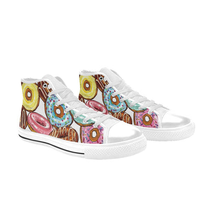 Doughnuts - Men's High Top Canvas Shoes