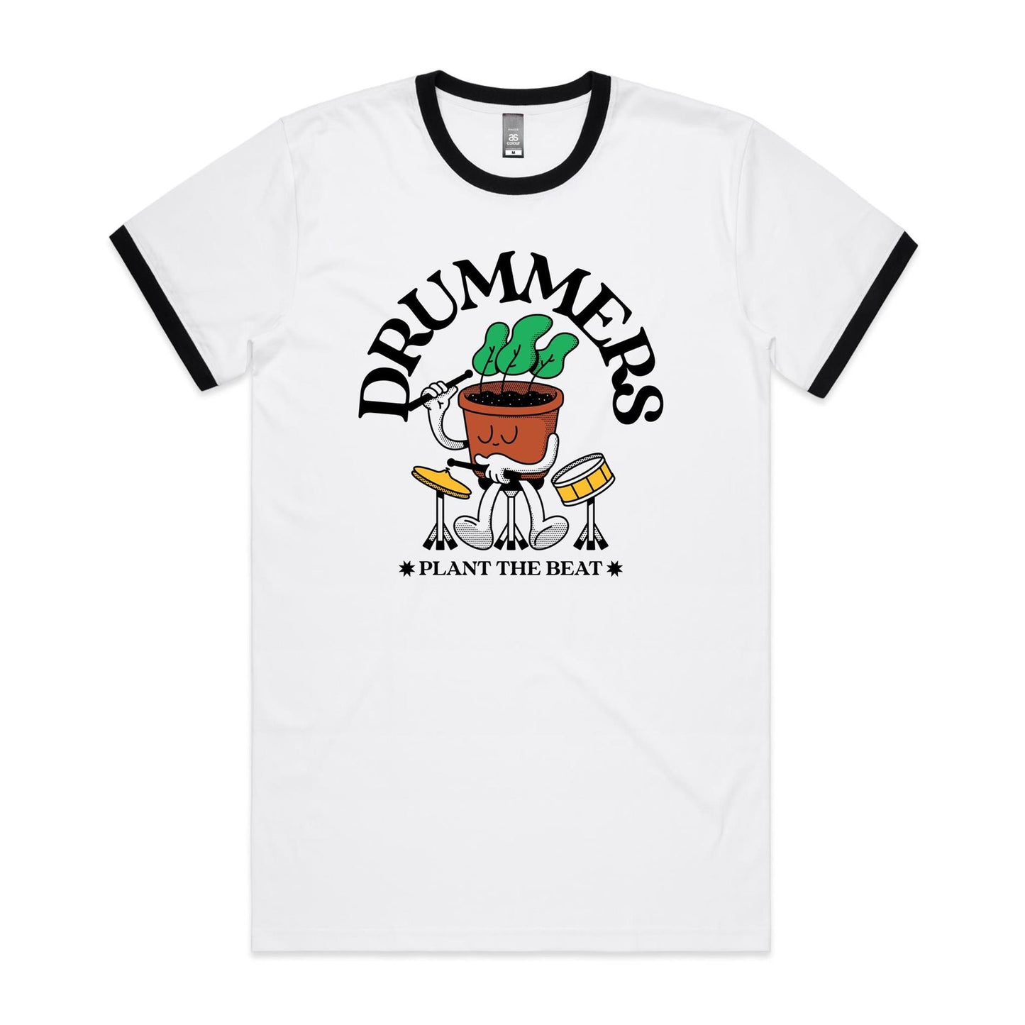 Drummers Plant The Beat - Staple Ringer Tee