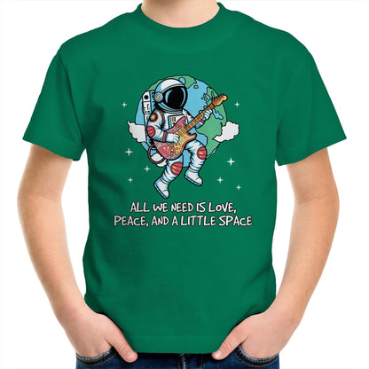 Astronaut, All We Need Is Love, Peace And A Little Space - Kids Youth T-Shirt