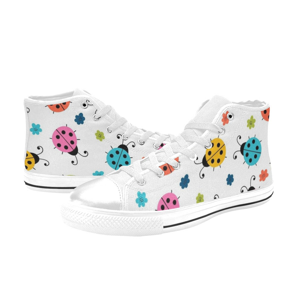 Ladybugs - Kids' High Top Canvas Shoes