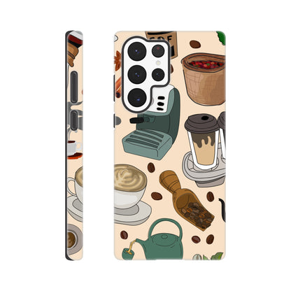 All The Coffee - Phone Tough Case Galaxy S22 Ultra Phone Case Coffee Globally Fulfilled